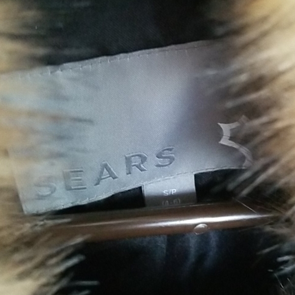 NWT Sears classic peacoat w faux fur collar - Picture 3 of 10